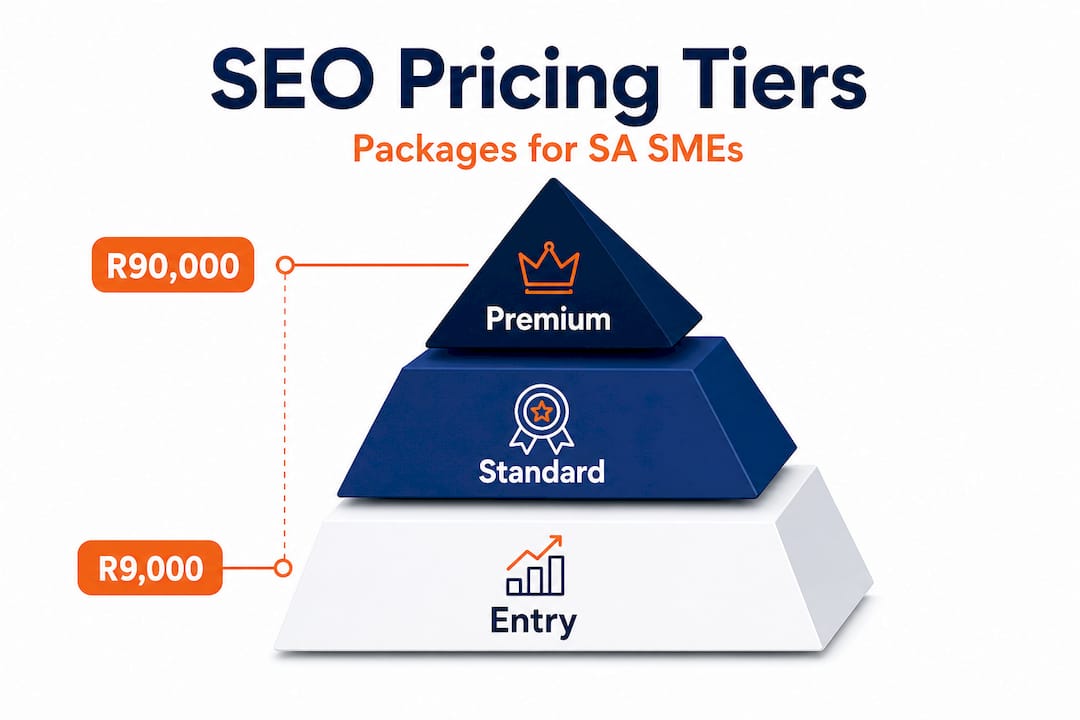 Infographic showing SEO pricing tiers hierarchy