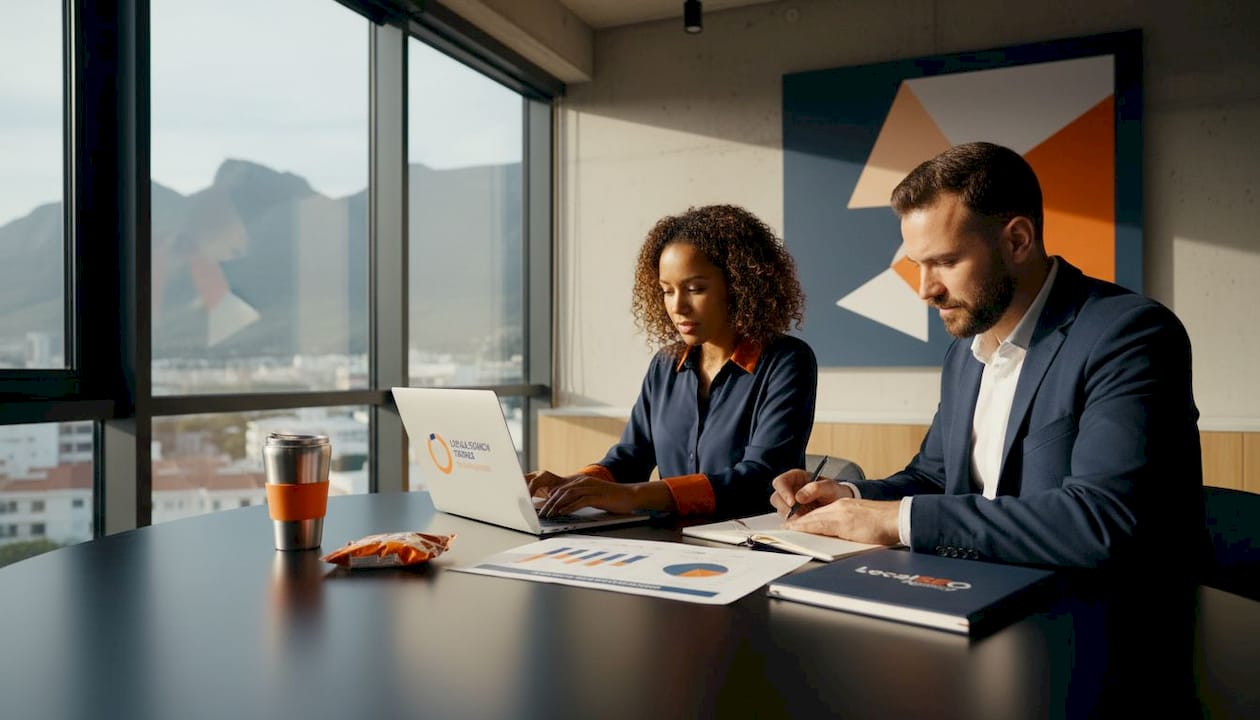 Marketers collaborating in Cape Town workspace