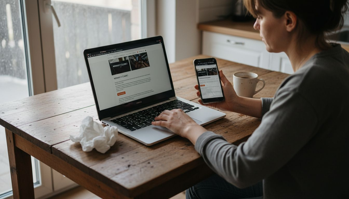 Pregledavanje web stranice na računalu i pametnom telefonu