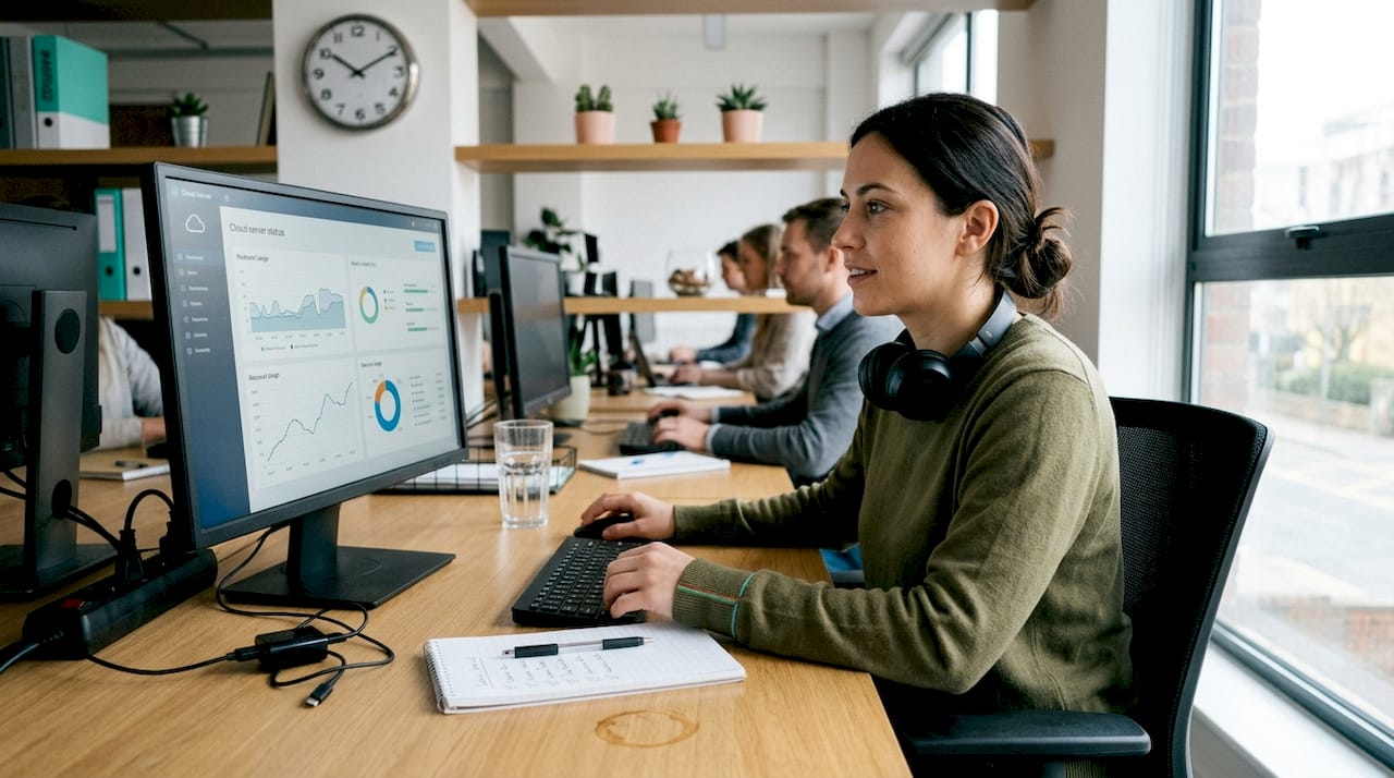 Employee monitoring cloud infrastructure dashboard