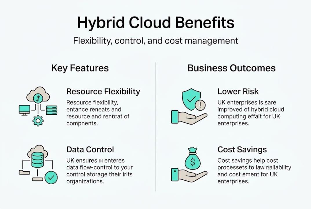 Infographic summarizing hybrid cloud benefits