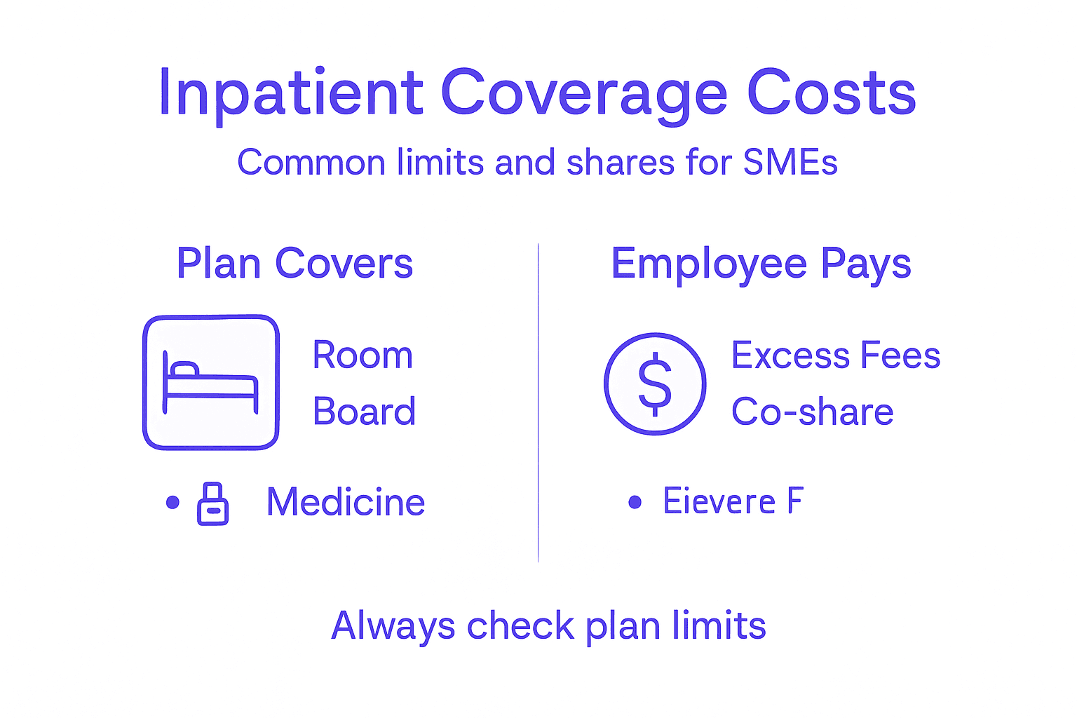 Infographic showing inpatient coverage costs breakdown