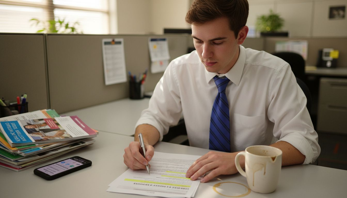 Coordinator reviewing employee HMO benefits options