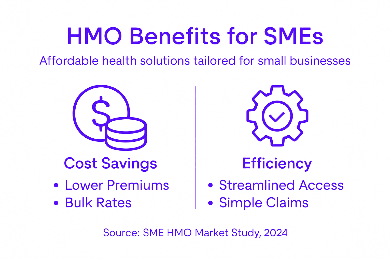 Infographic showing HMO advantages for SMEs