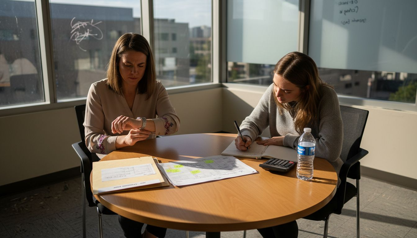 HR staff assessing SME health budget