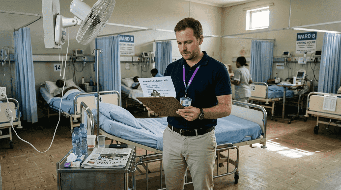 HR manager reviews hospital shared room options