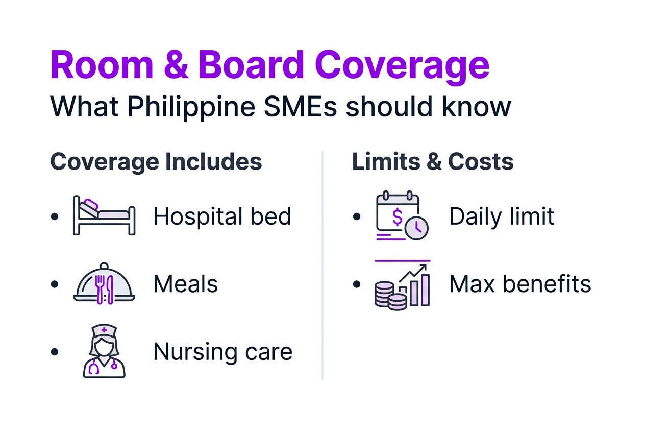 Infographic summarizing room and board HMO coverage