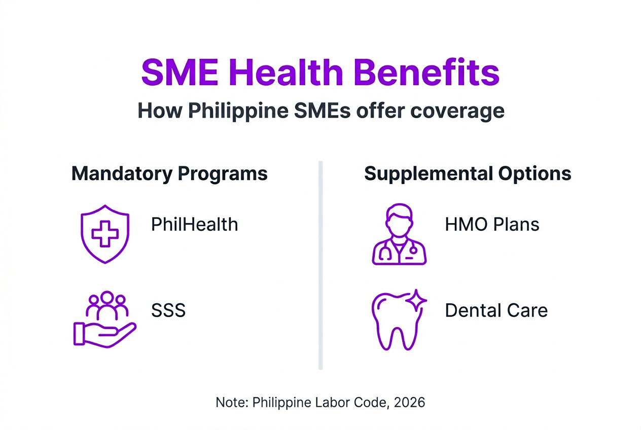 Infographic summarizes SME health coverage types