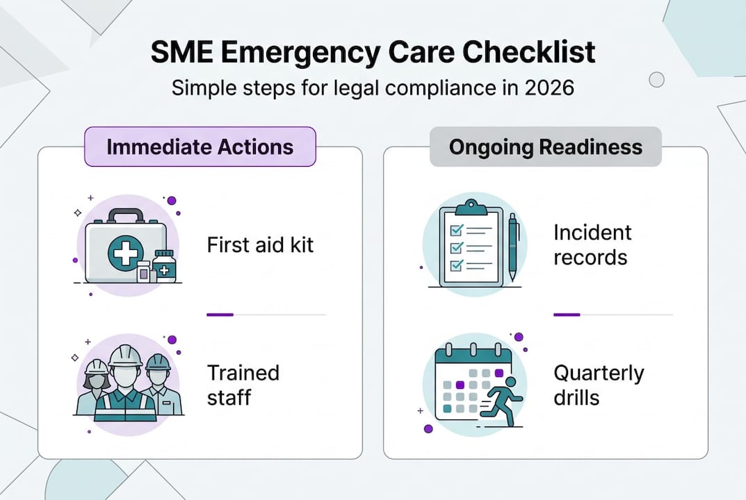 Infographic SME emergency care checklist steps