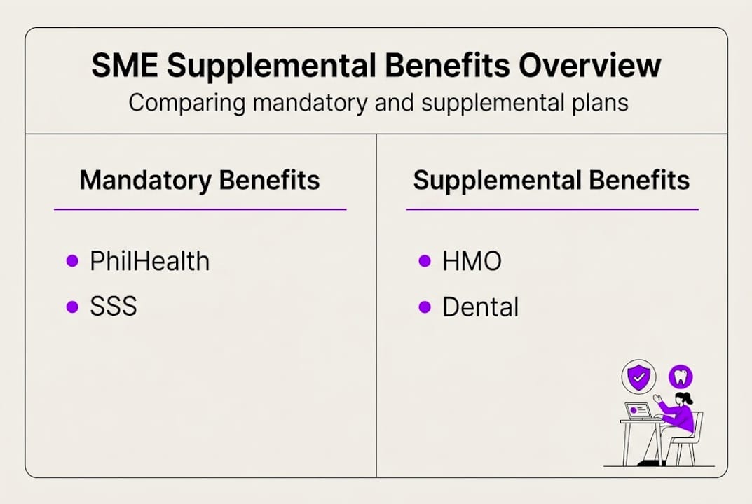 Infographic comparing SME benefit categories