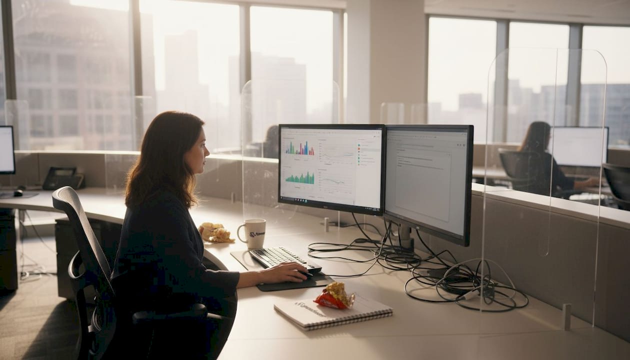 Security analyst working at incident response desk