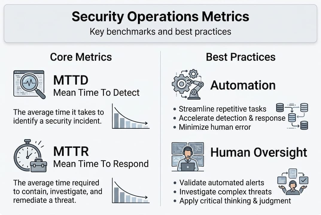 Infographic security operations metrics and best practices