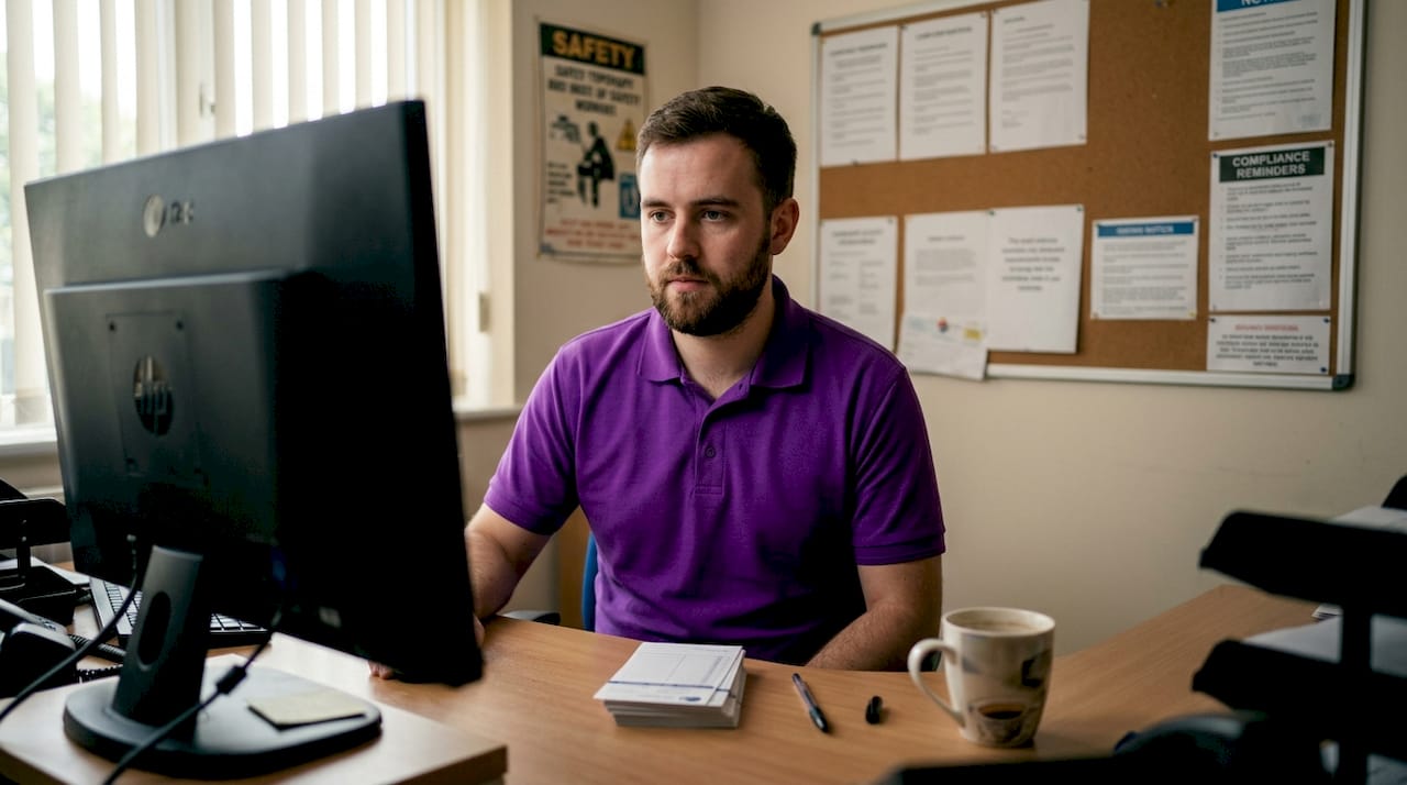 Payroll officer updating payroll automation software