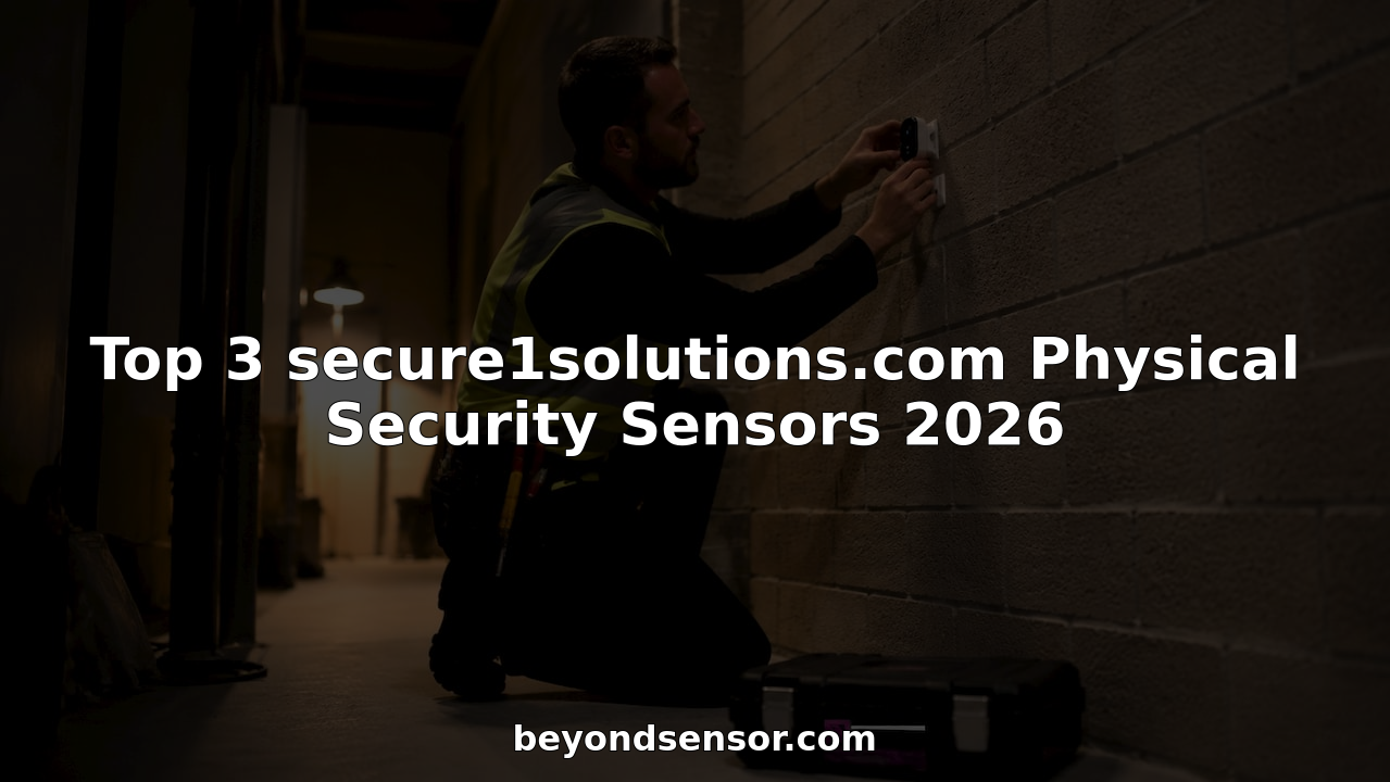 Technician installing physical security sensor on wall