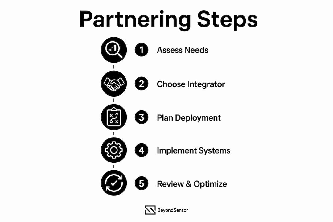 Infographic showing system integrator partnership steps