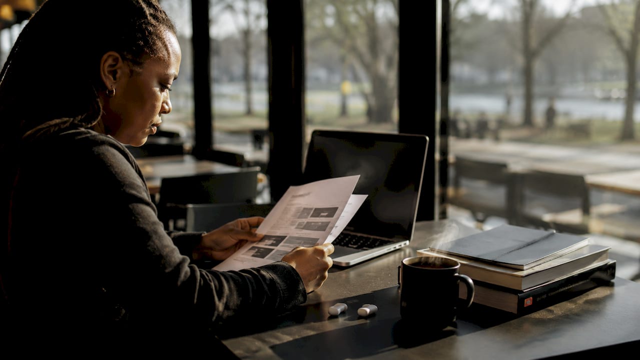 IT security specialist reviewing cybersecurity frameworks