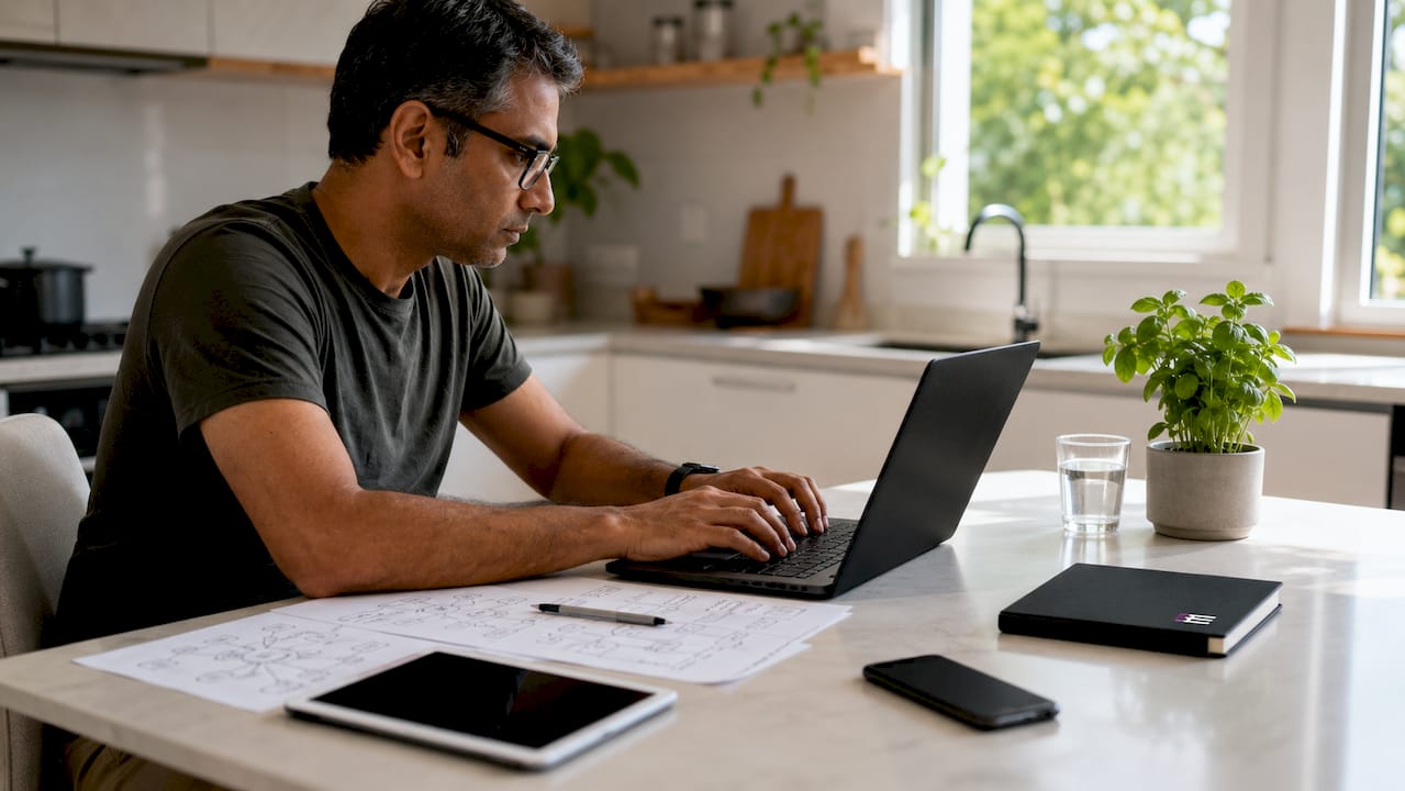 Security professional analyzing attack surface risks
