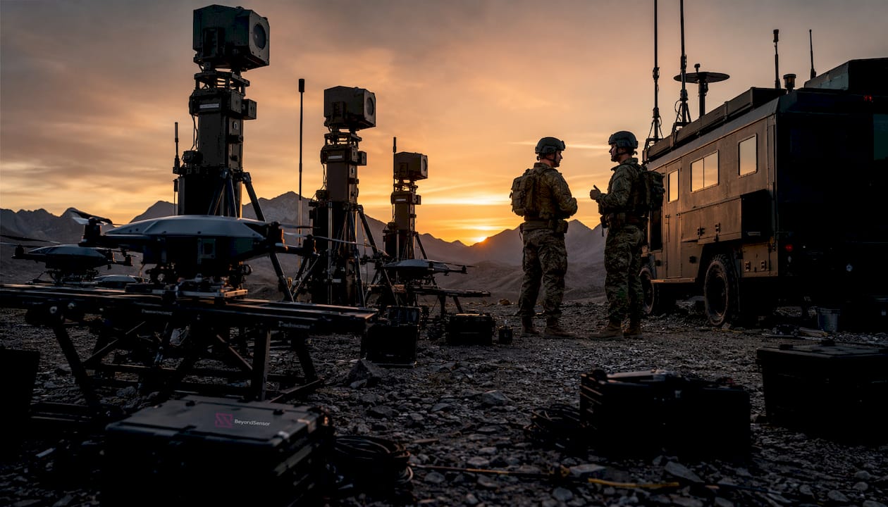 Military autonomous surveillance field installation