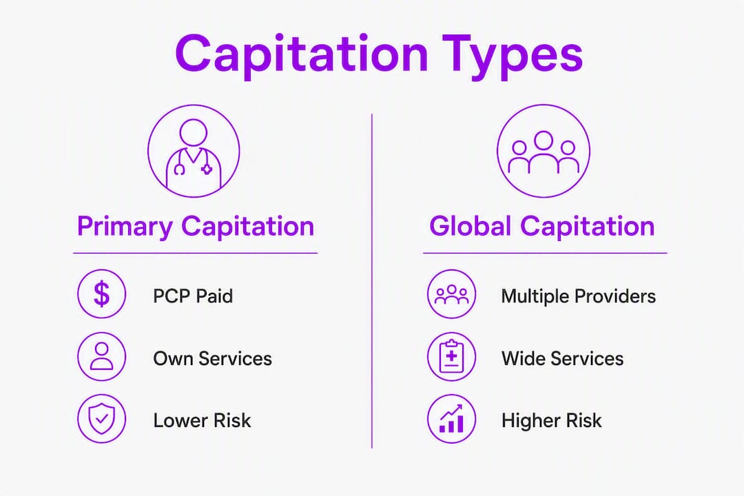 Infographic comparing primary and global capitation