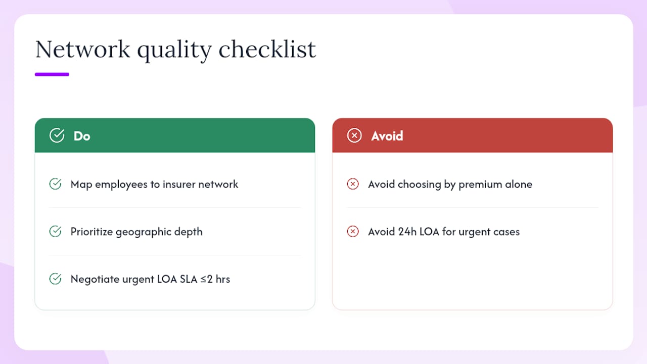 Why network quality is the real measure of an HMO plan — overview diagram
