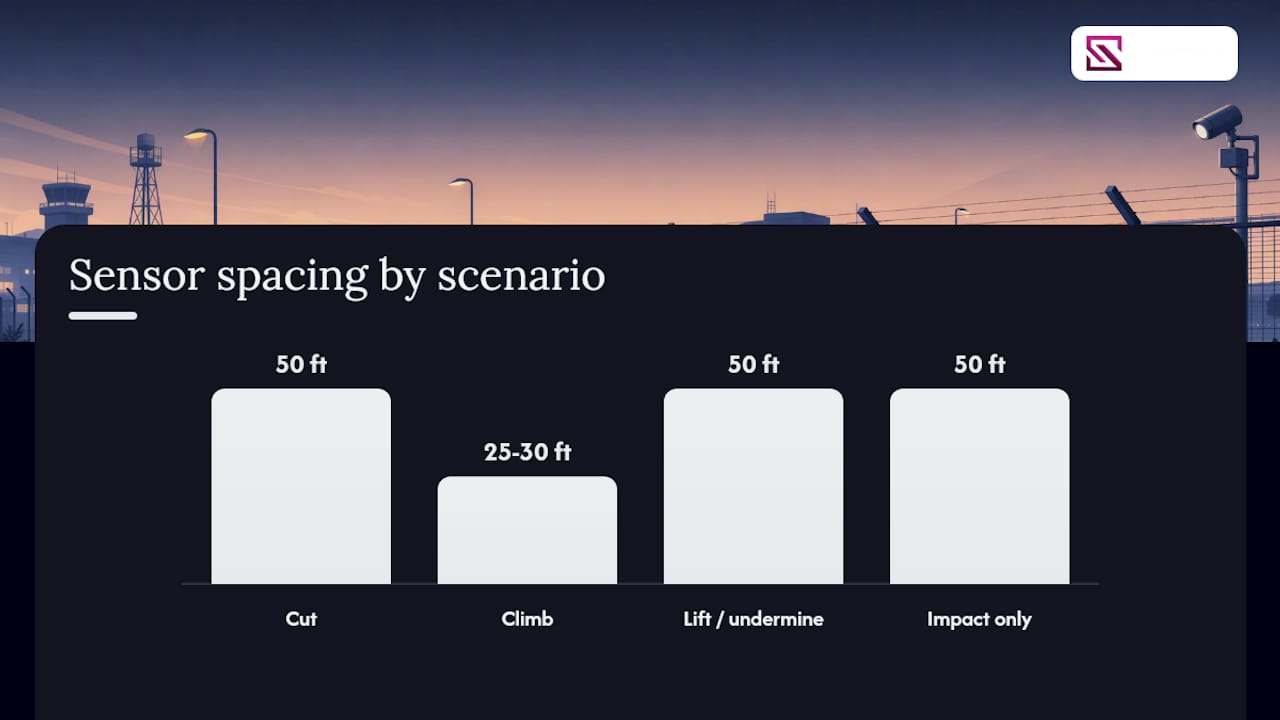 How do detection scenarios shape tuning and sensor spacing? — overview diagram