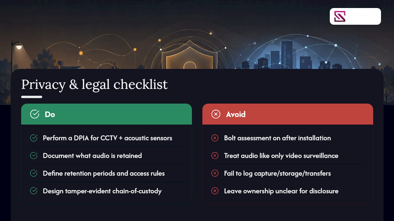 What Legal And Privacy Rules Apply To Gunshot Detection Data? — overview diagram