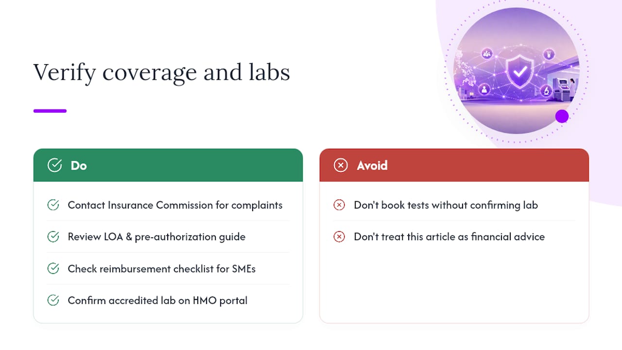 Where to Verify Coverage Rules and Accredited Labs — overview diagram