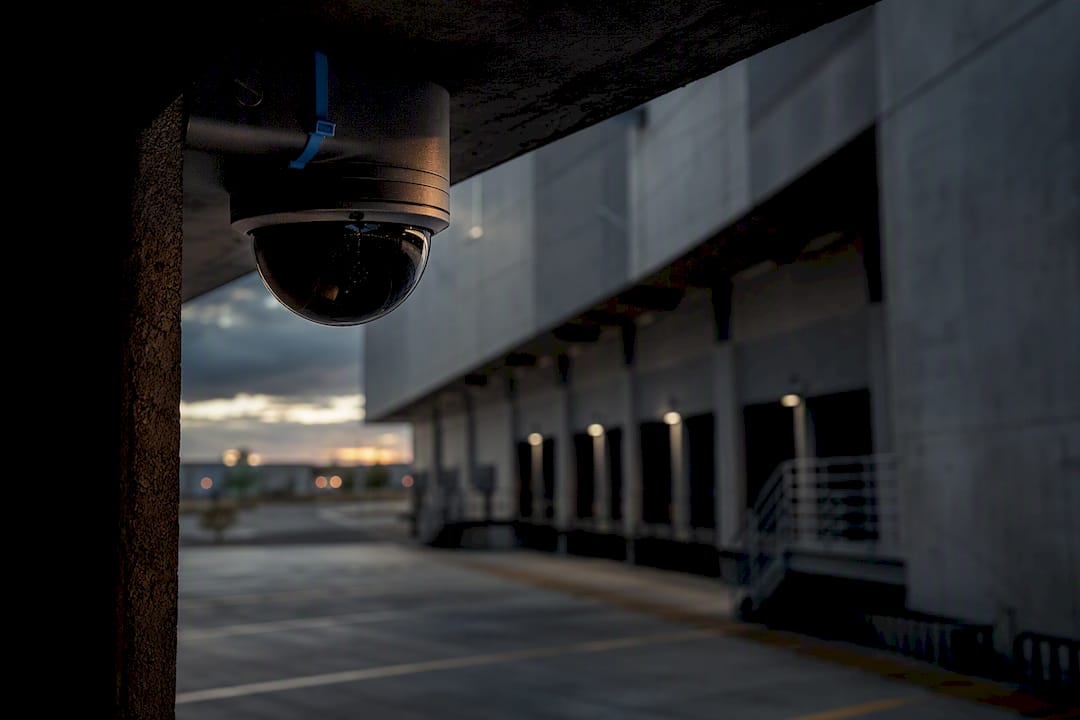 Anonymous surveillance camera overlooking loading dock