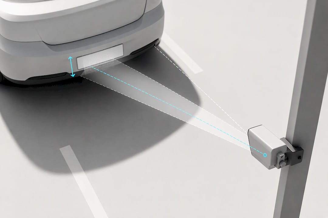 Illustration of camera angle and plate capture