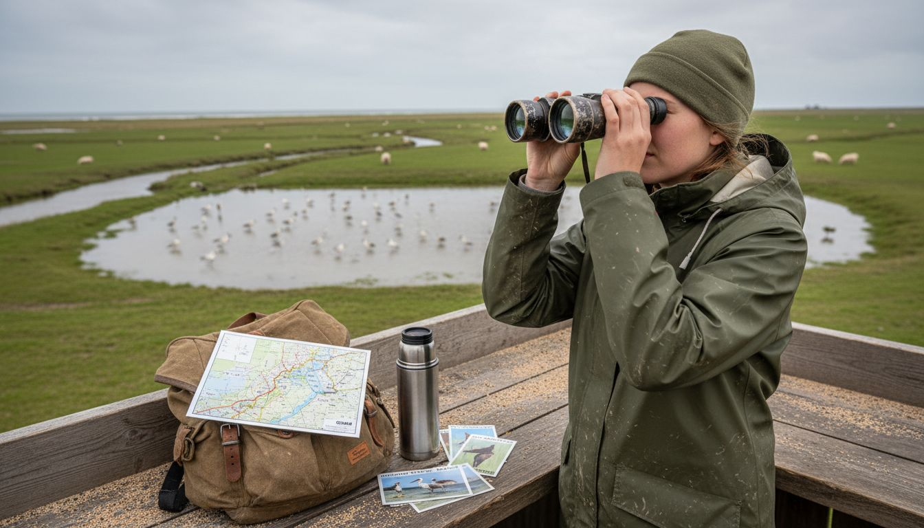 Vanaf de vogelkijkhut heeft de vogelaar een prachtig uitzicht over de Texelse natuur.