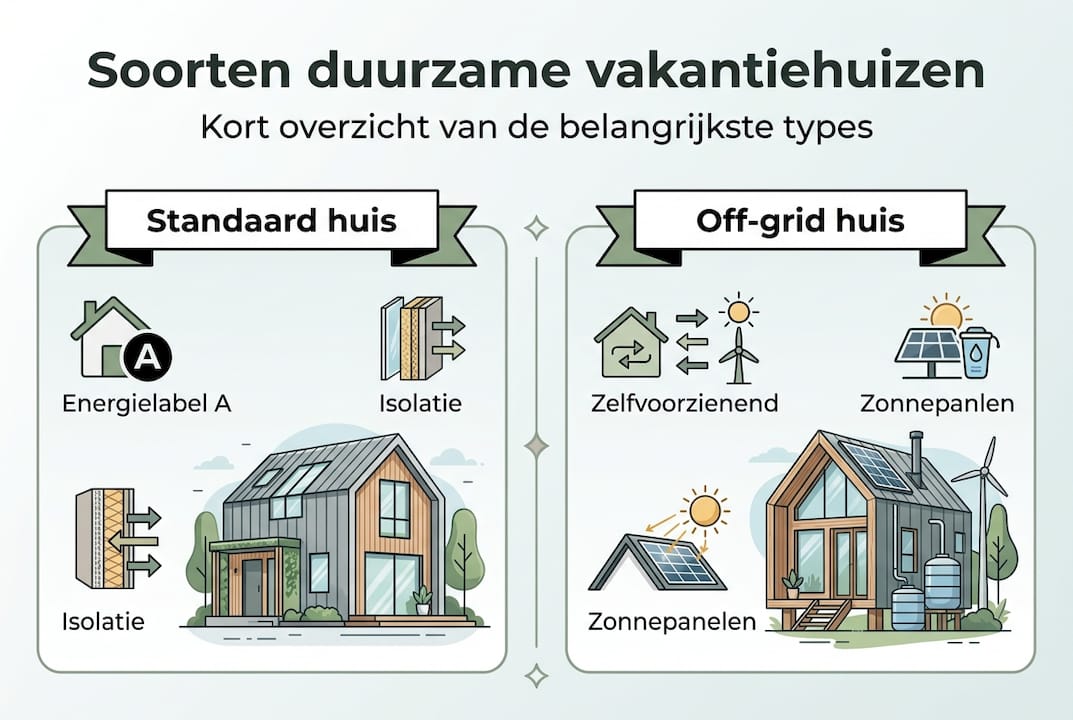 Overzicht: verschillende soorten duurzame vakantiehuizen