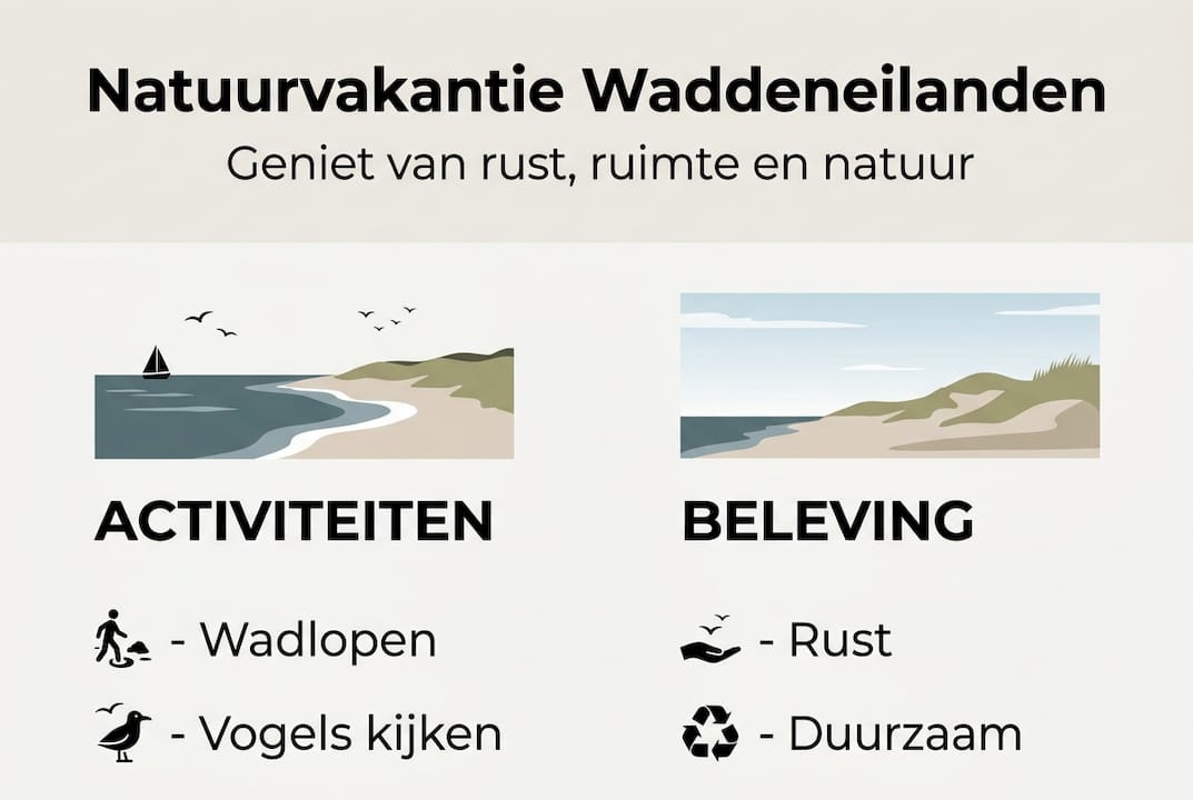 Belangrijkste punten van onze natuurvakantie op de Waddeneilanden in beeld