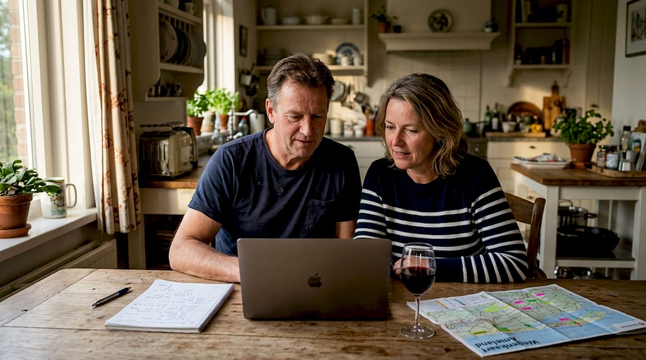 Een stel bereidt samen een culinaire ontdekkingsreis in de keuken