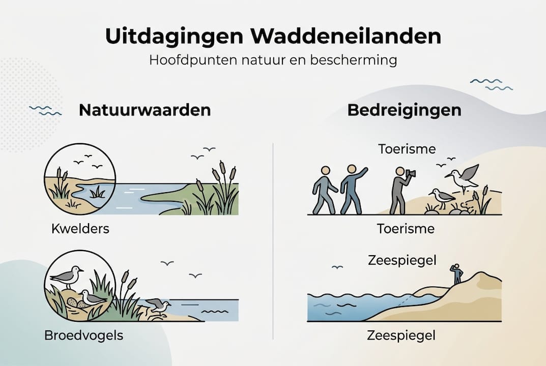 Infographic: Natuurbehoud en de uitdagingen op de Waddeneilanden