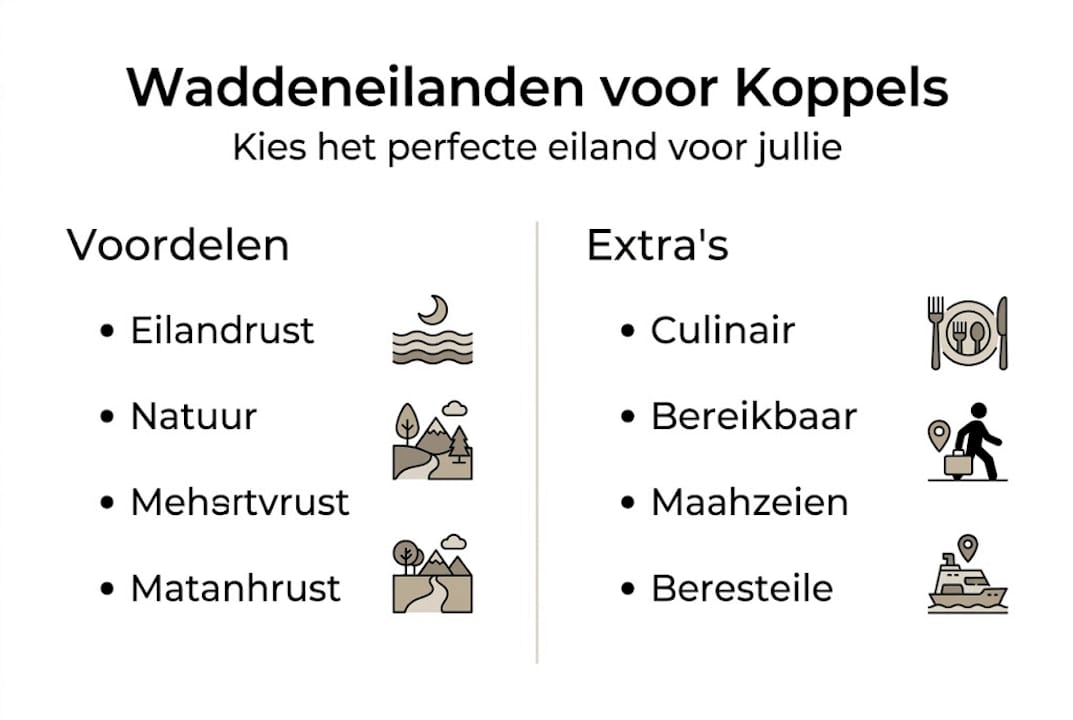 Infographic: de voordelen van eilanden voor stellen vergeleken