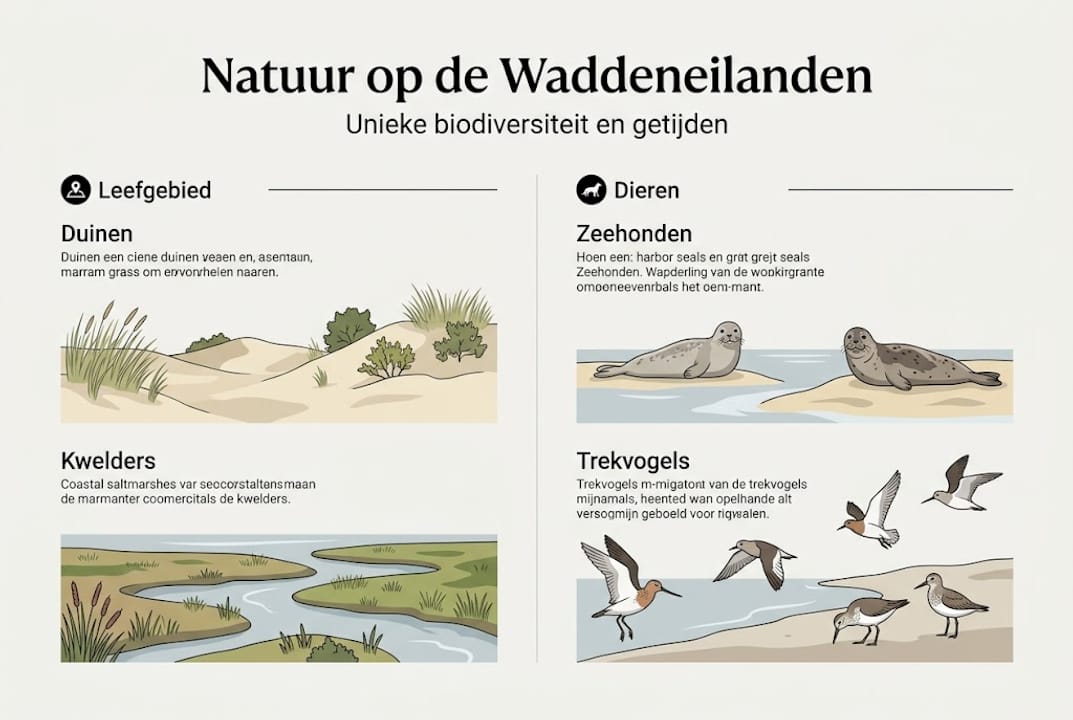 Ontdek de bijzondere natuur van de Waddeneilanden in één oogopslag