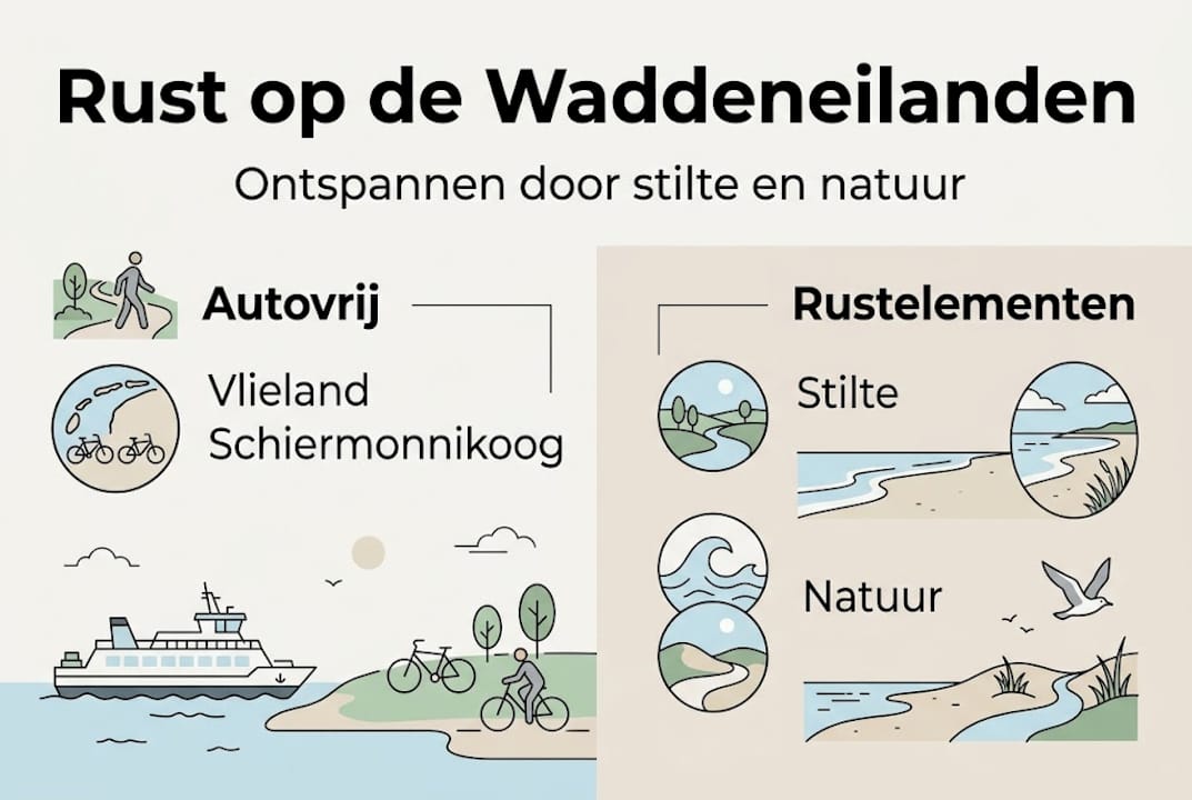 Infographic: genieten van de stilte op autoluwe Waddeneilanden