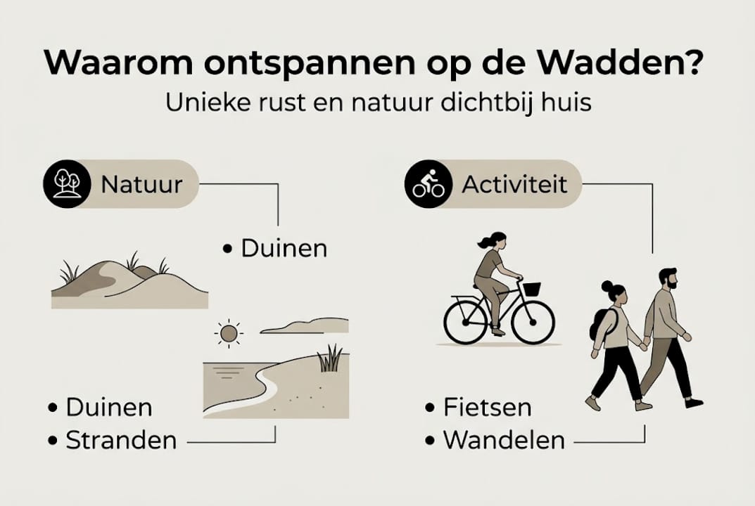 Infographic: Ontspanning en natuur op de Waddeneilanden