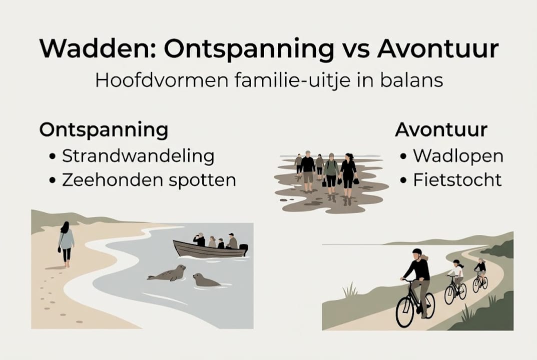 Infographic: ultiem ontspannen én avontuurlijk genieten tijdens je Waddenuitje