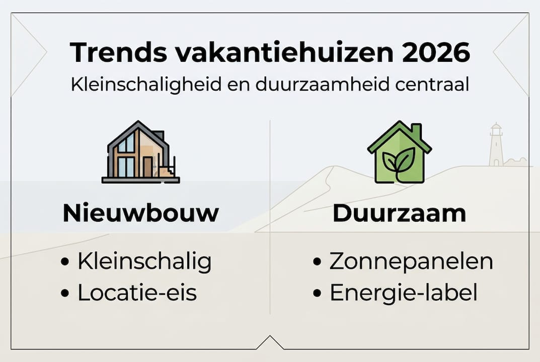 Infographic brengt actuele trends en duurzame ontwikkelingen in de markt voor vakantiehuizen in beeld