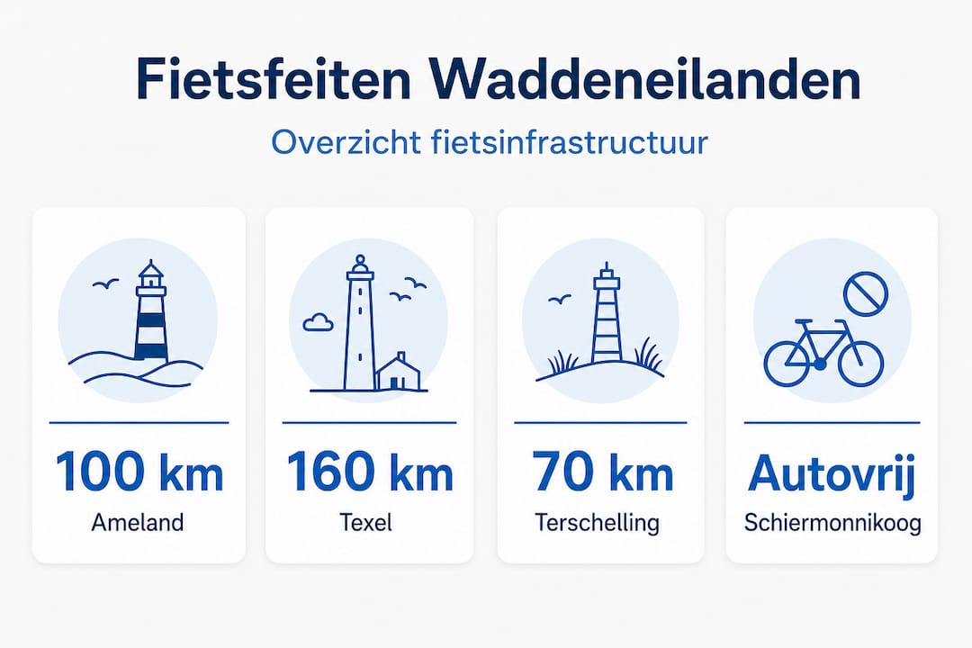 Infographic met feiten en cijfers over fietspaden en fietsvoorzieningen