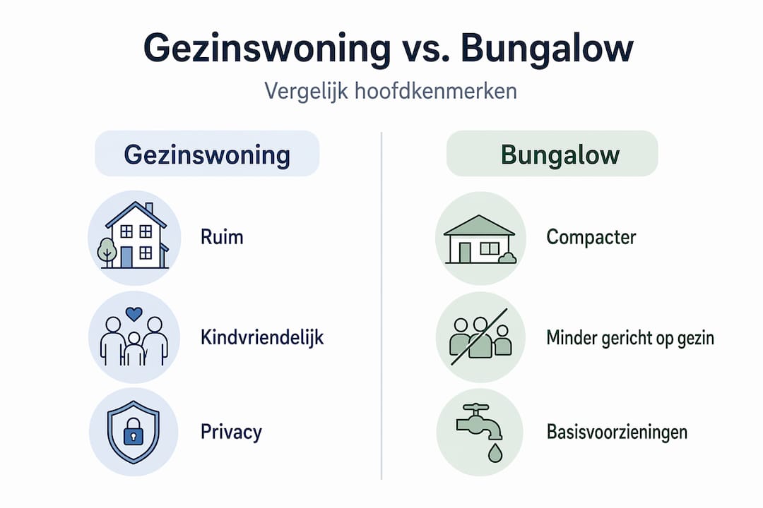 Gezinswoning of bungalow: wat zijn de belangrijkste verschillen?
