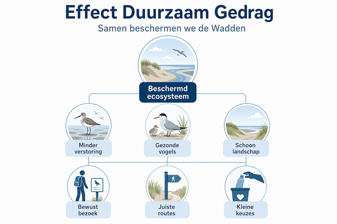 Infographic: hoe duurzame keuzes het Waddengebied beïnvloeden