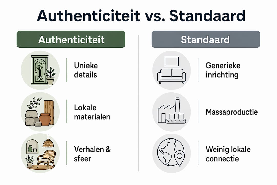 Infographic: authenticiteit versus het traditionele verblijf