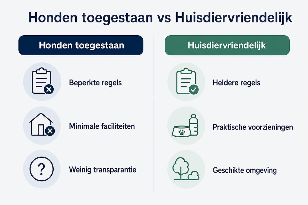 Infographic: verschil tussen honden welkom en huisdiervriendelijk