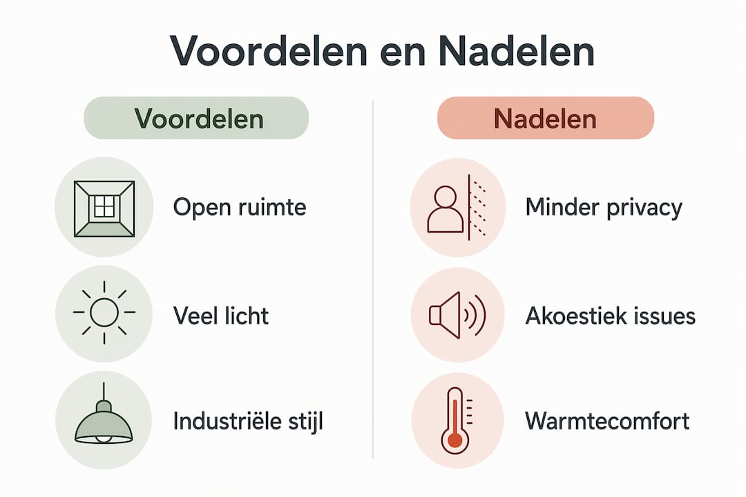 Overzicht: de voor- en nadelen van wonen in een loft op een rijtje