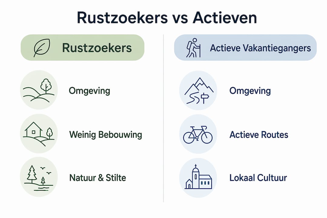Infographic: verschil tussen ontspanningsvakantie en actieve reizen