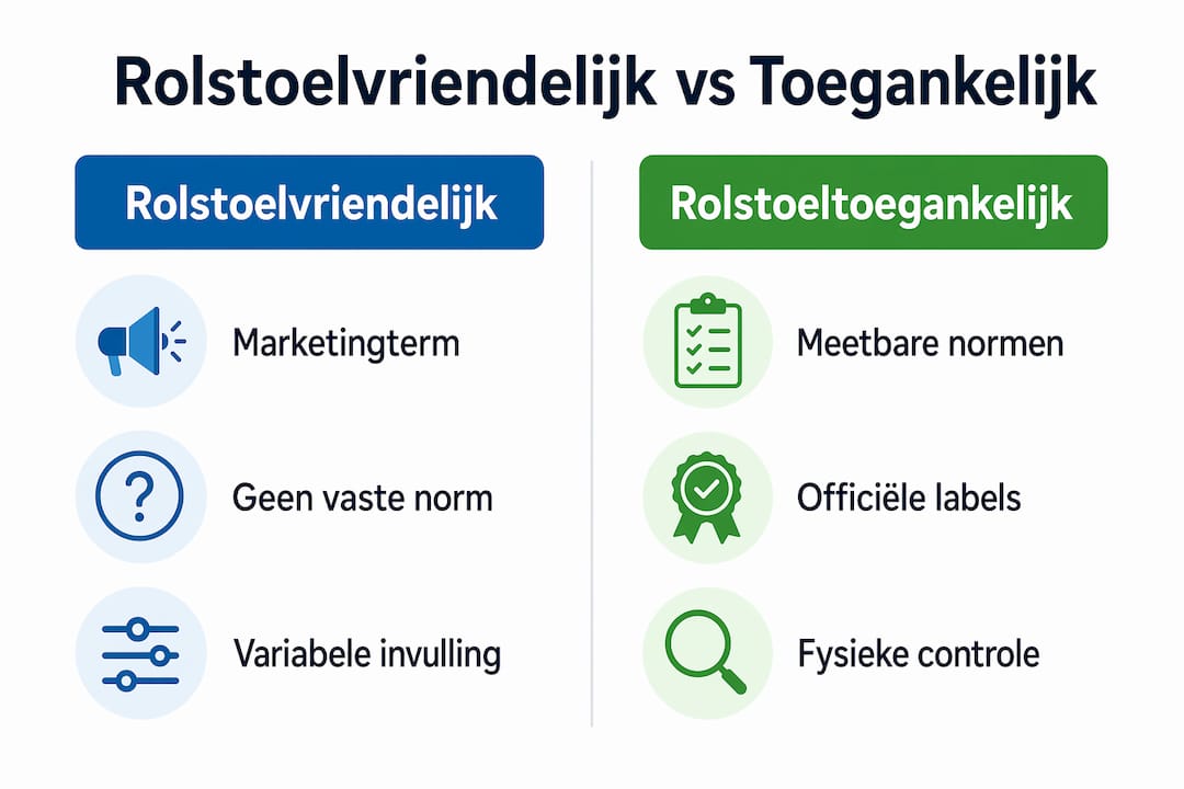 Infographic: verschil tussen rolstoeltoegankelijkheid en algemene toegankelijkheid