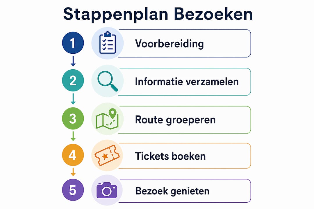 Infographic: Ontdek de leukste bezienswaardigheden in de buurt, stap voor stap
