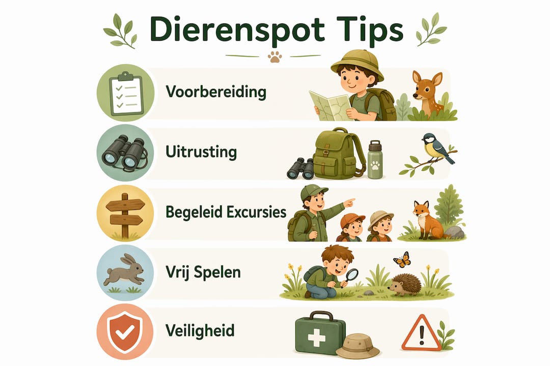 Handige infographic: leuke tips om samen met je kinderen dieren te spotten op Ameland